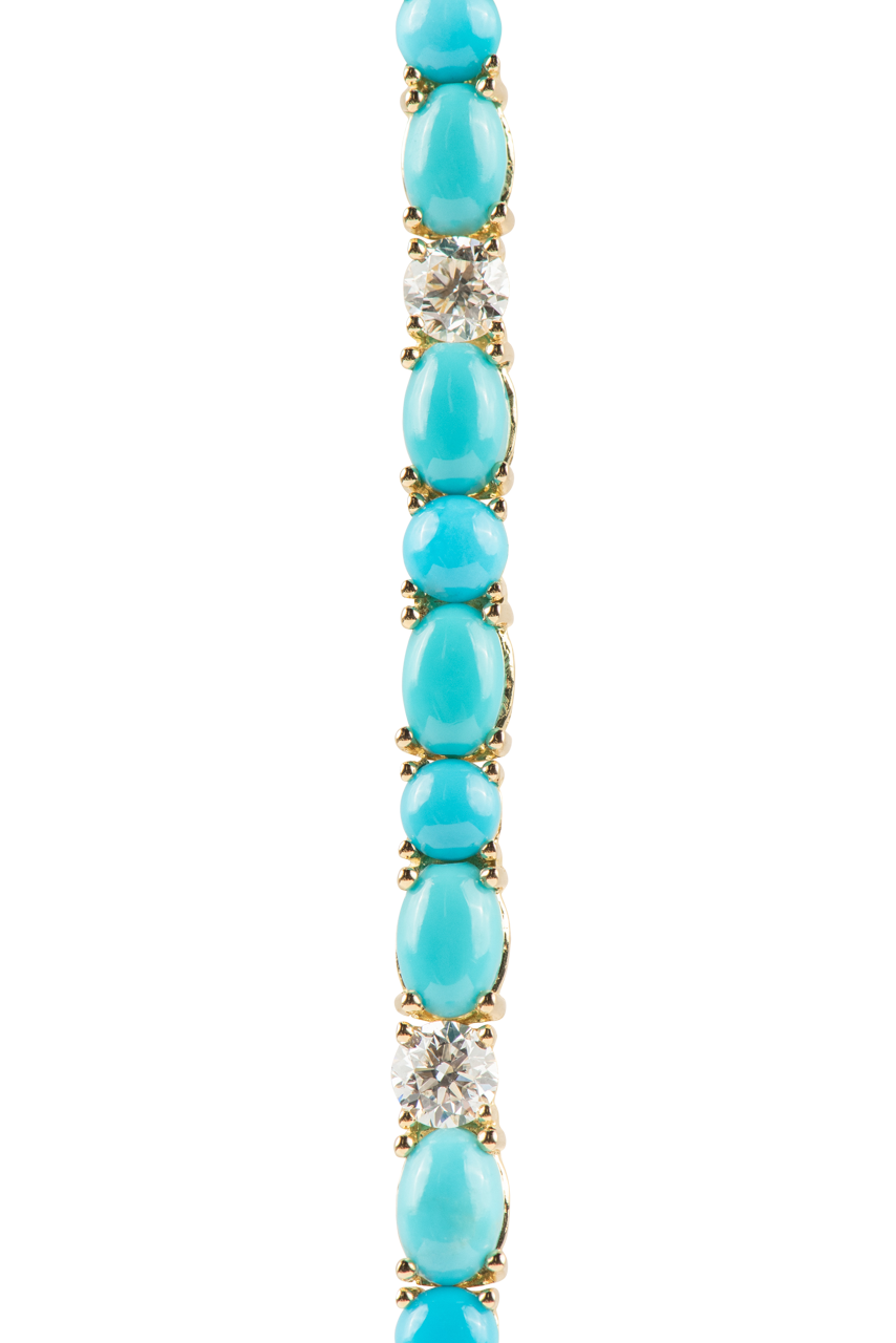 Sleeping Beauty Turquoise & Diamond Bracelet