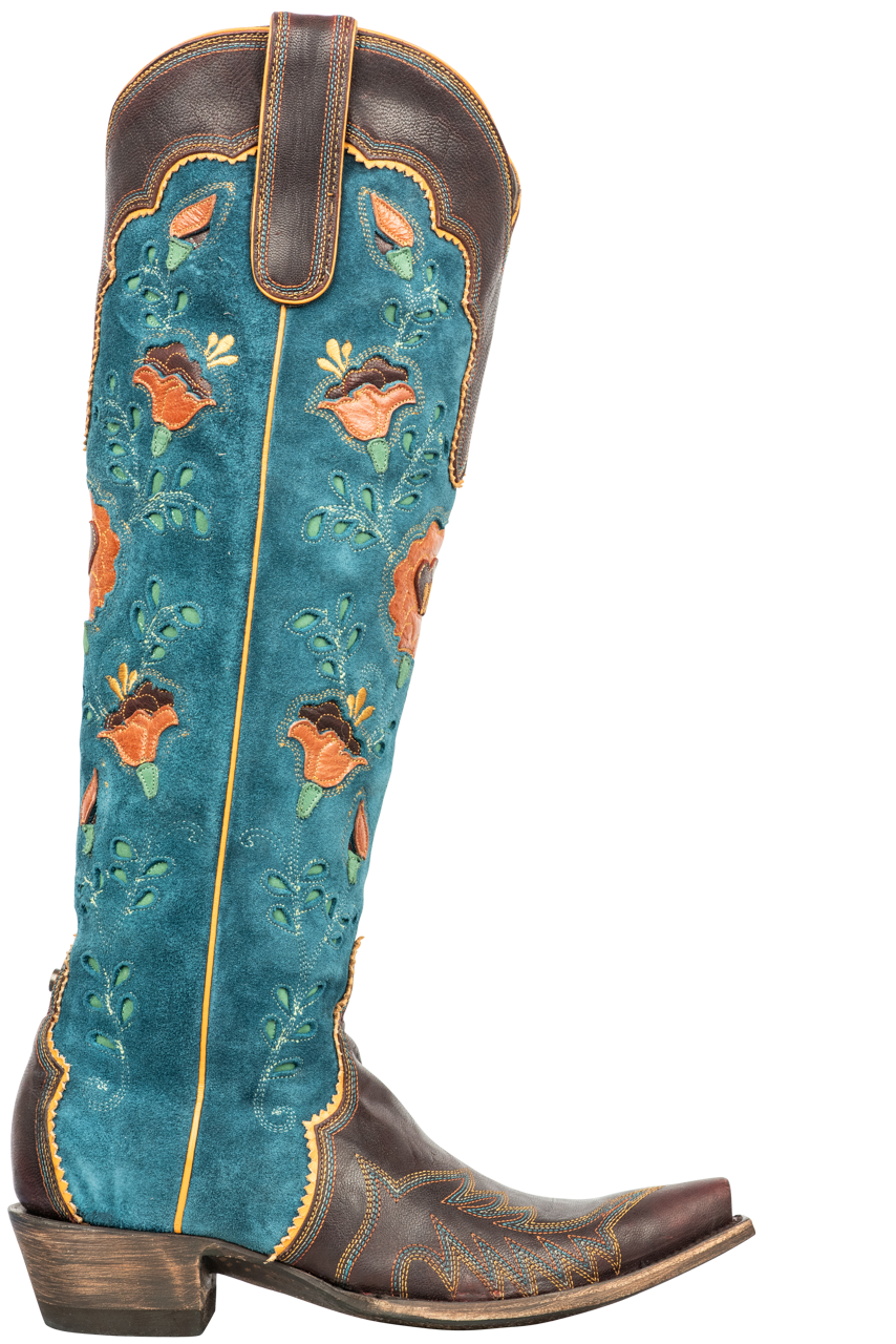 Pinto Ranch Booths Double D Ranch by Old Gringo Teal Tenderfoot Tilly Cowgirl Boots ...