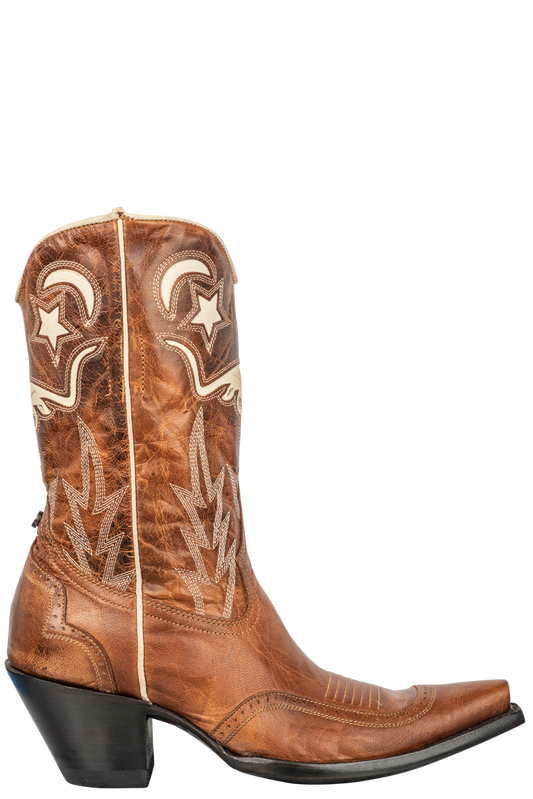 Double D by Old Gringo Longhorn Cowgirl Boots - Brown