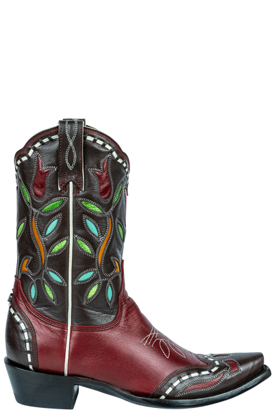 Double D Ranch by Old Gringo Red Multi Tulip Time Cowgirl Boots