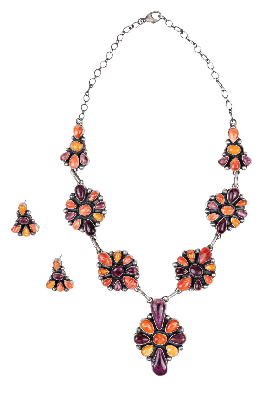 Multi-Color Spiny Oyster Necklace Set