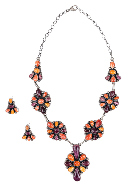 Multi-Color Spiny Oyster Necklace Set