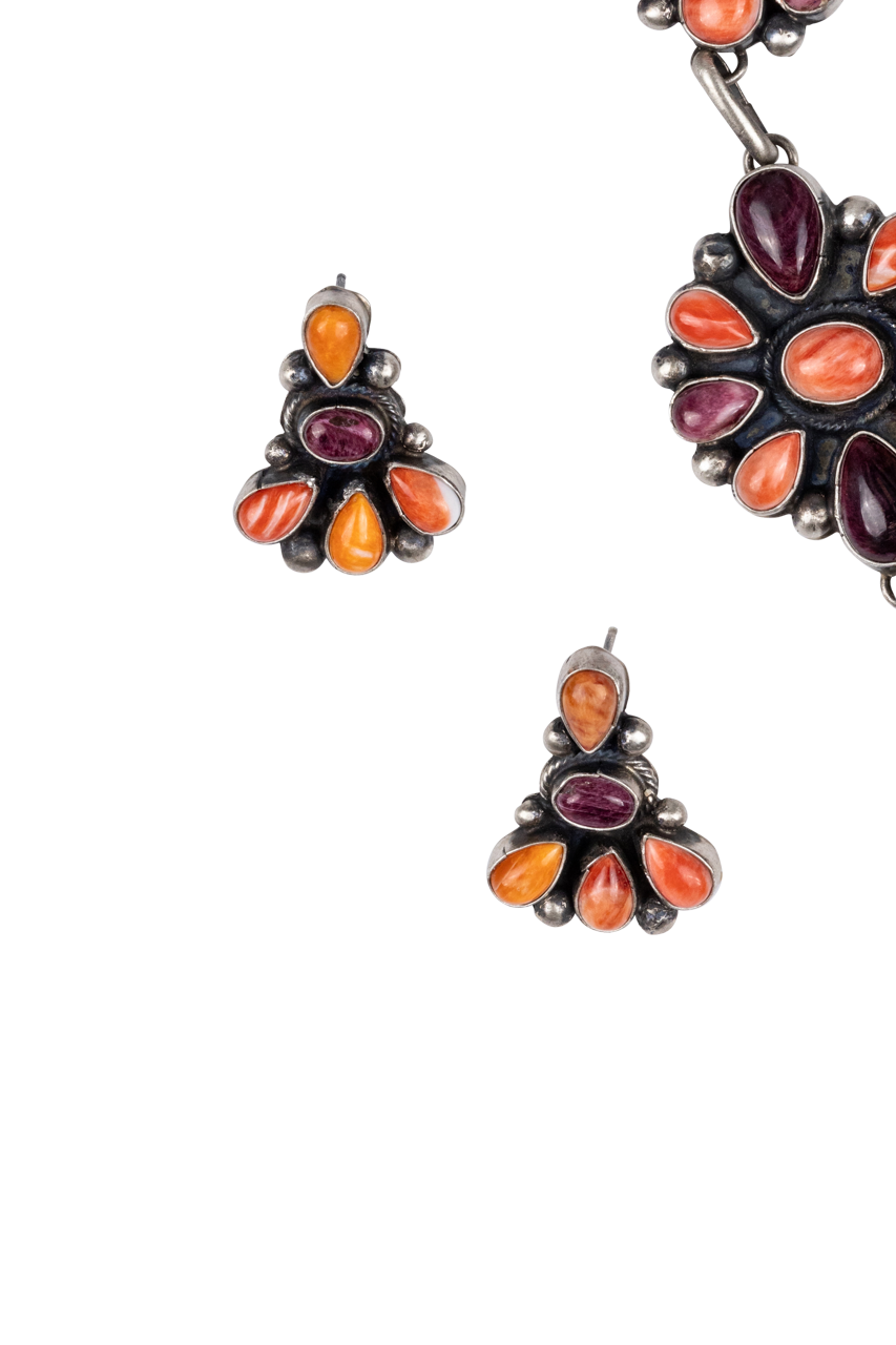 Multi-Color Spiny Oyster Necklace Set