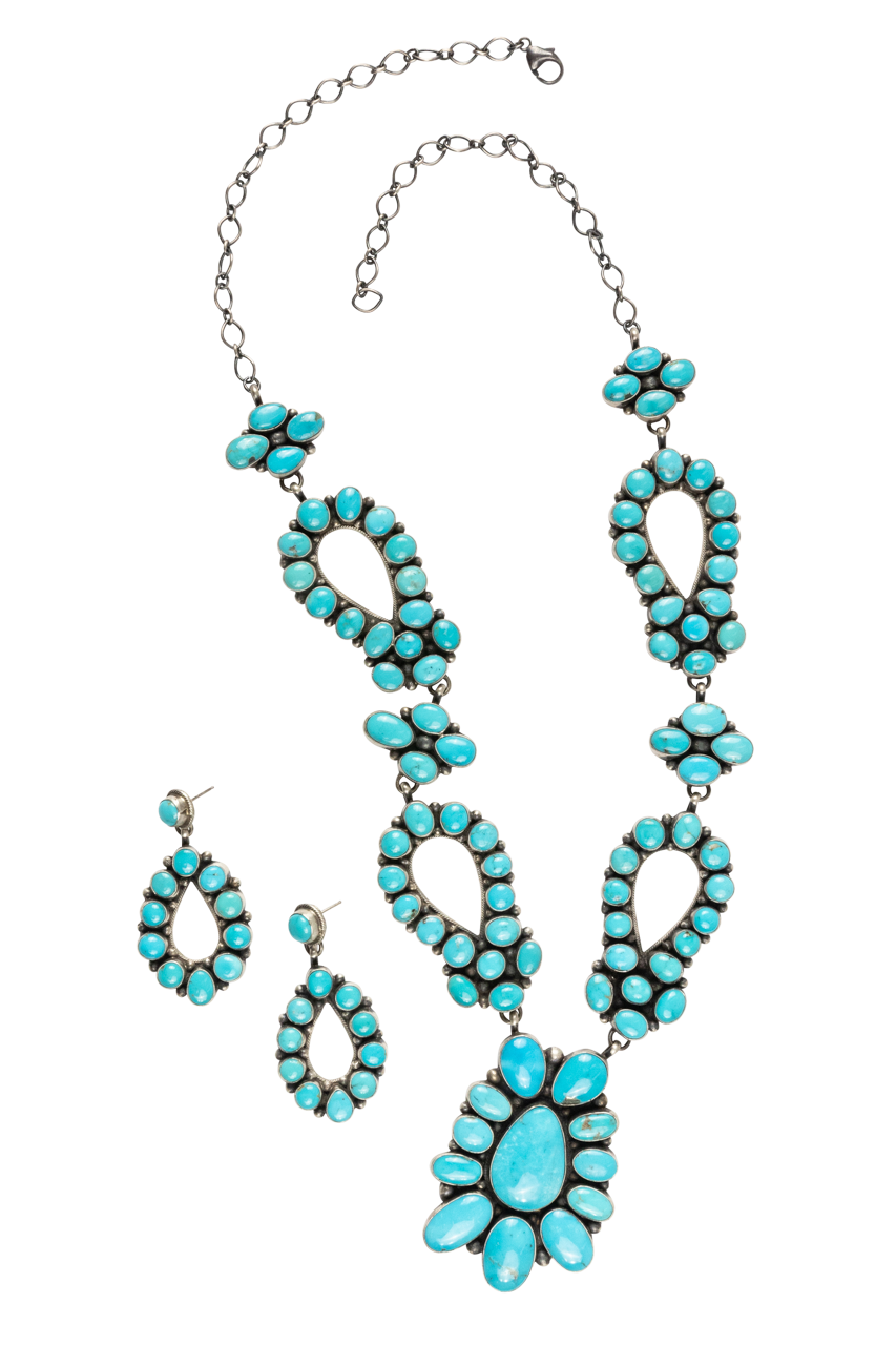 Multi-Stone Sleeping Beauty Turquoise Necklace Set