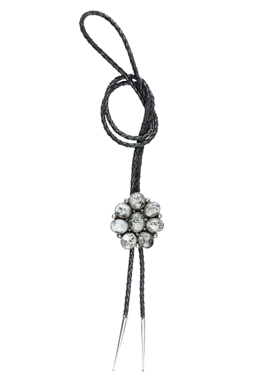 Diva Diamonds White Buffalo Bolo Tie