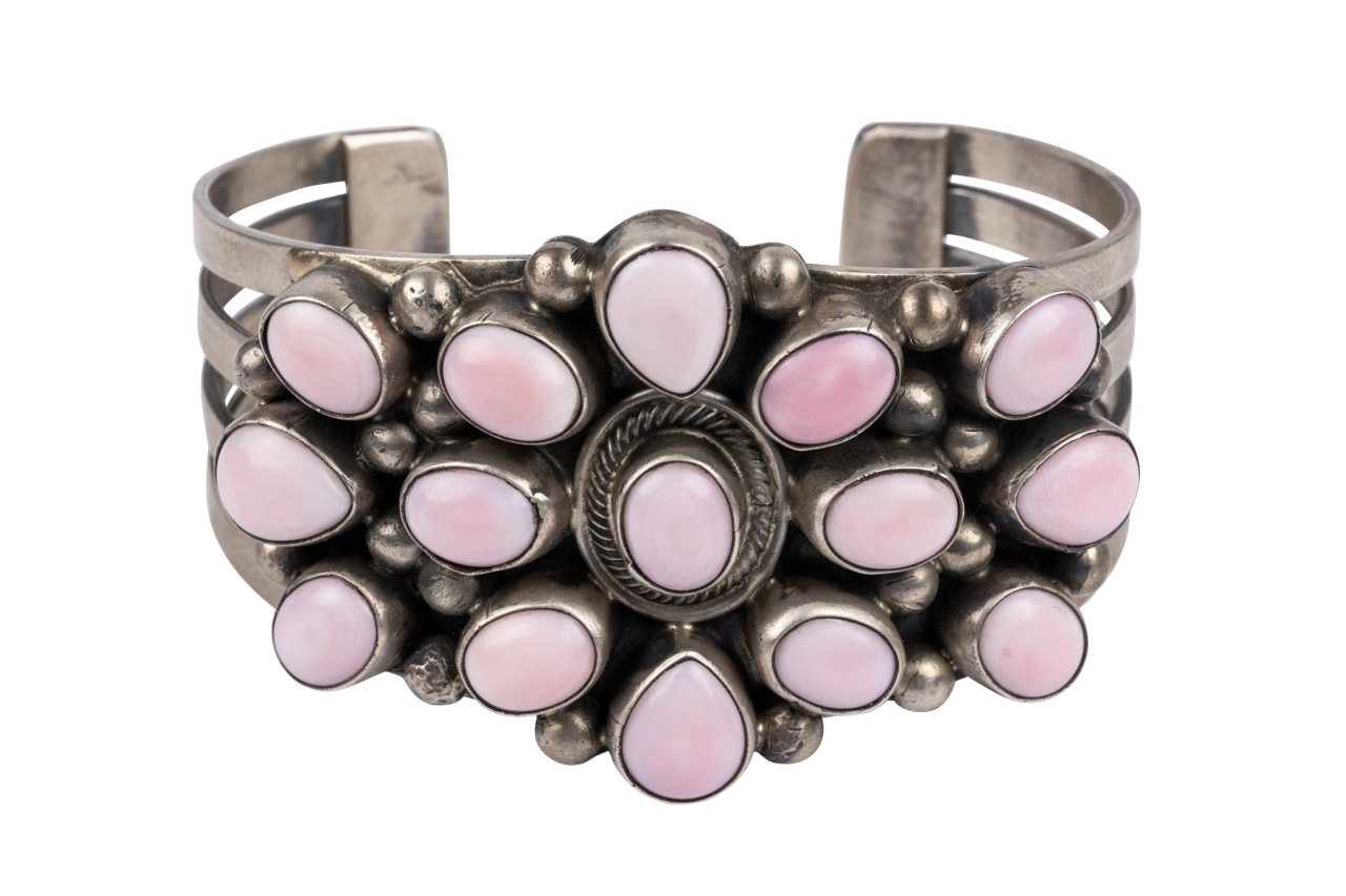 Pink Peruvian Opal Cuff Bracelet