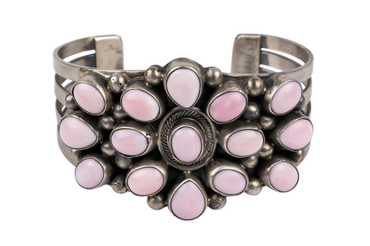 Pink Peruvian Opal Cuff Bracelet