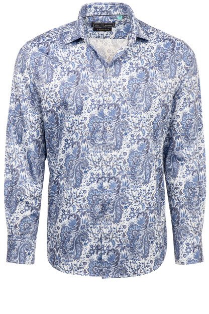 David Smith Australia Sky Blue Button-Front Shirt