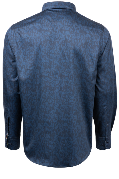 David Smith Australia Ink Paisley Button-Front Shirt