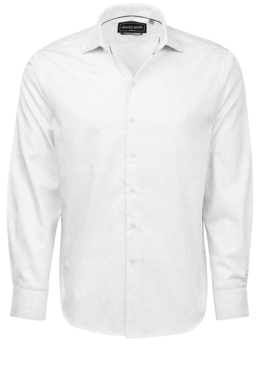 David Smith Australia White Paisley Button-Front Shirt