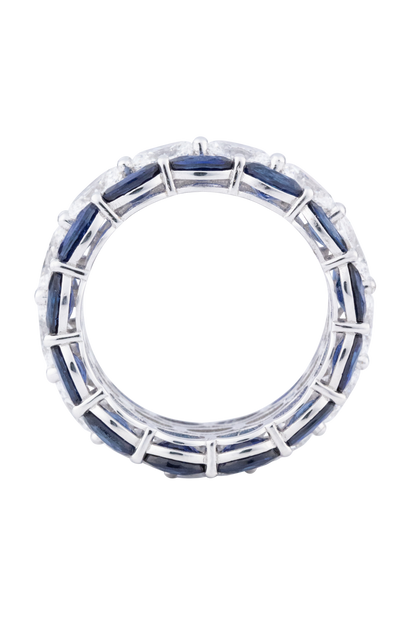 Diamond & Sapphire Eternity Band