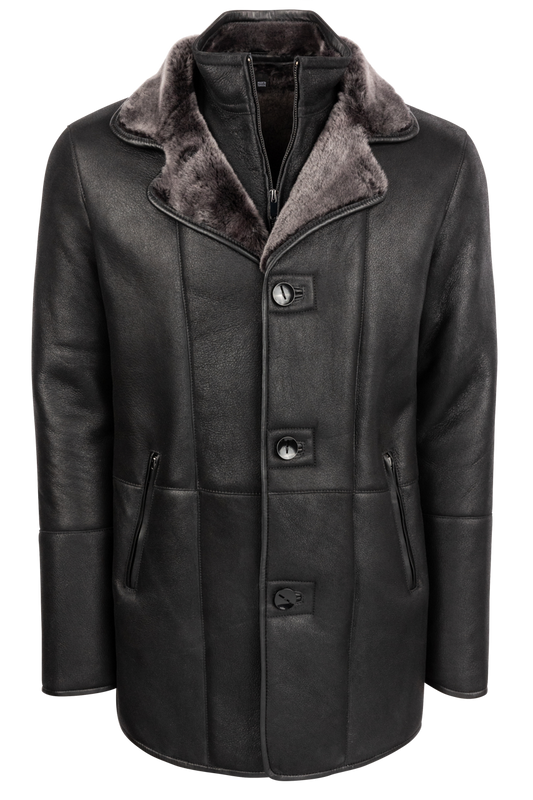 Pinto Ranch Merino Shearling Coat - Black