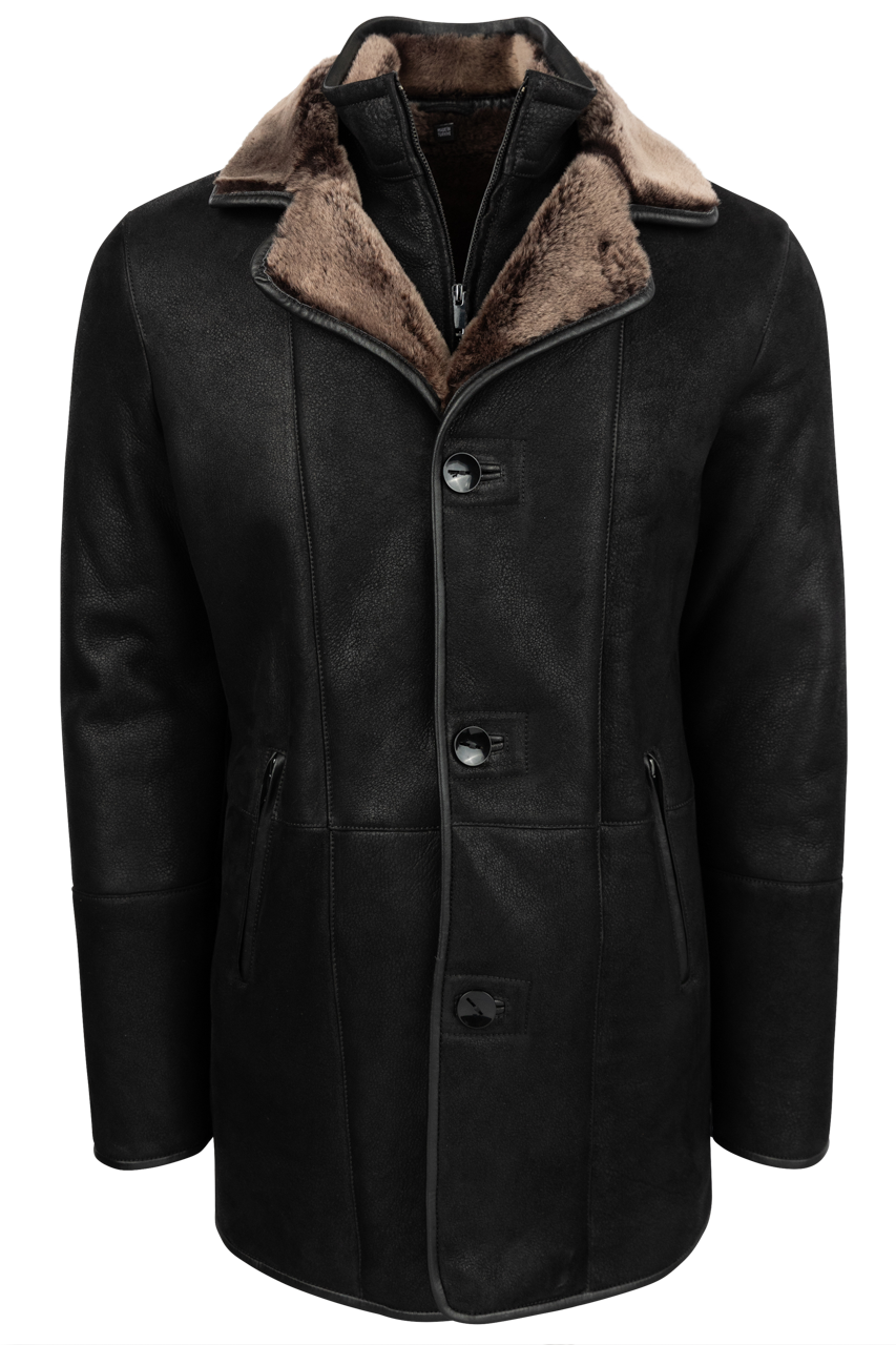 Pinto Ranch Western Black Shearling Coat | Pinto Ranch