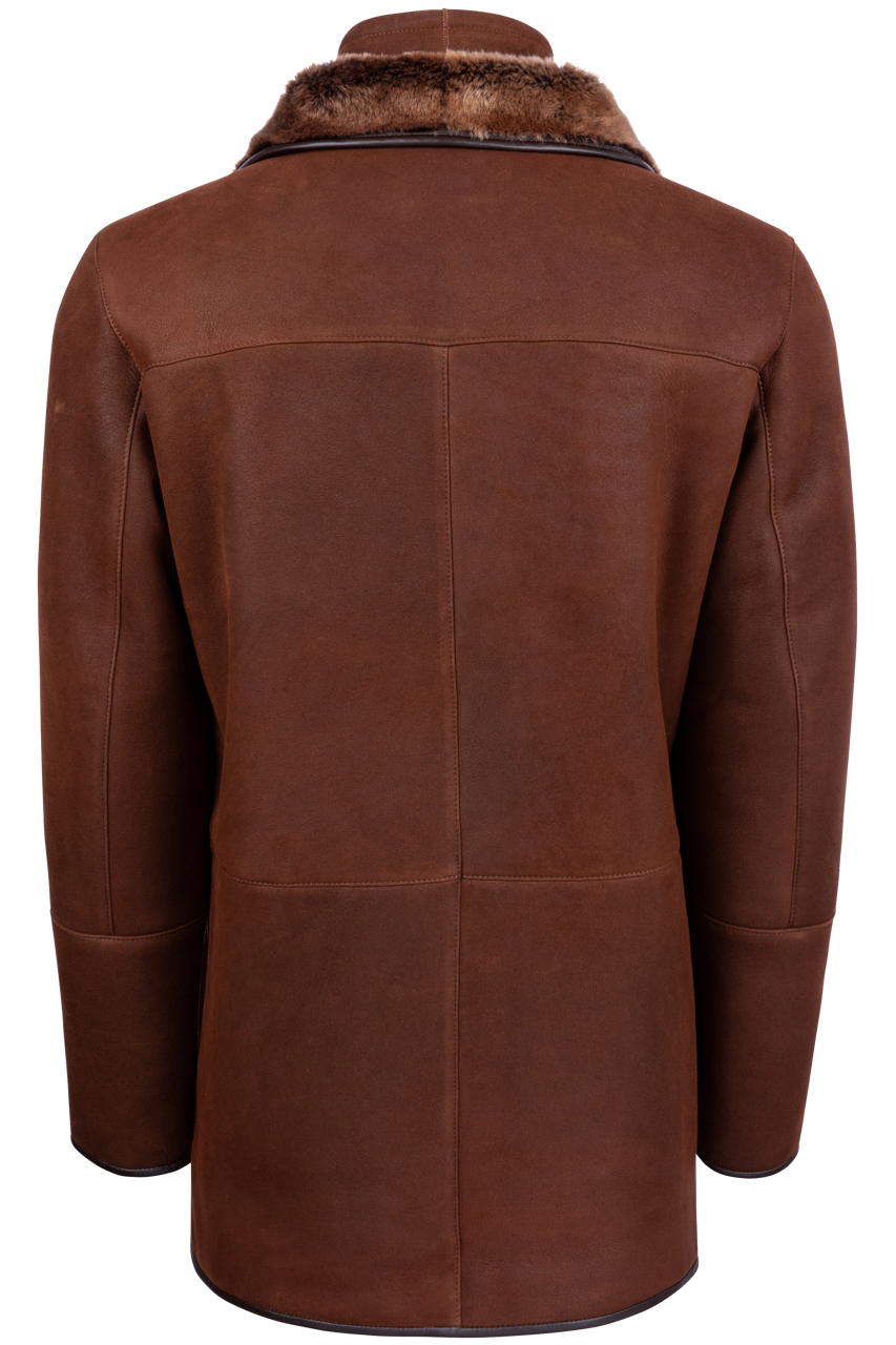 Pinto Ranch Merino Shearling Coat - Rich Brown