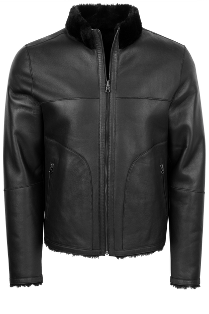 Pinto Ranch Shearling Reversible Jacket -Solid Black