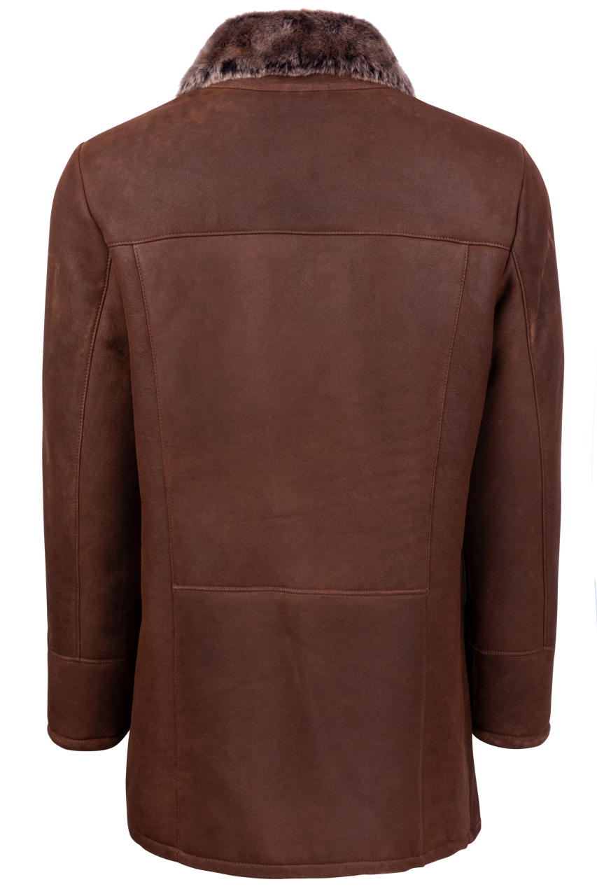 Pinto Ranch Shearling Button Front Coat - Cognac