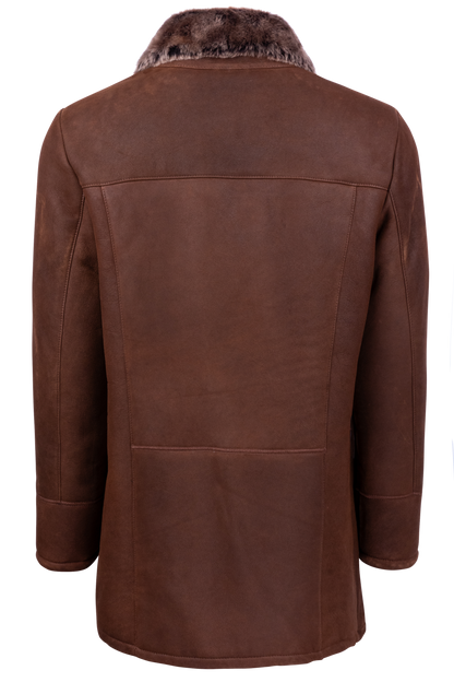 Pinto Ranch Shearling Button Front Coat - Cognac