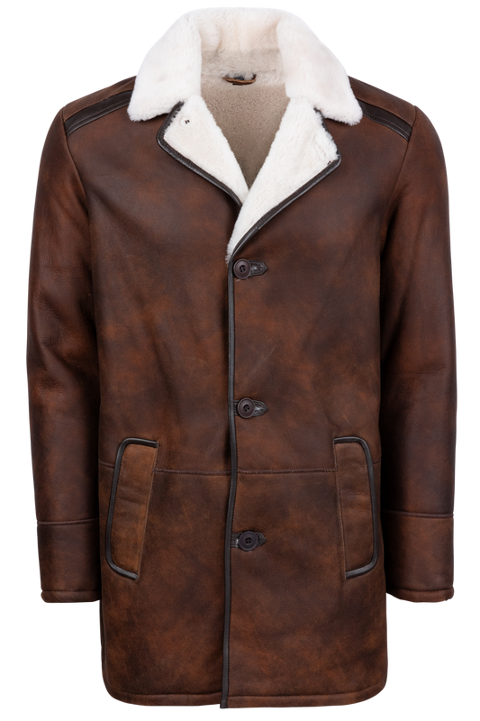 Pinto Ranch Shearling Coat - Whiskey Brown