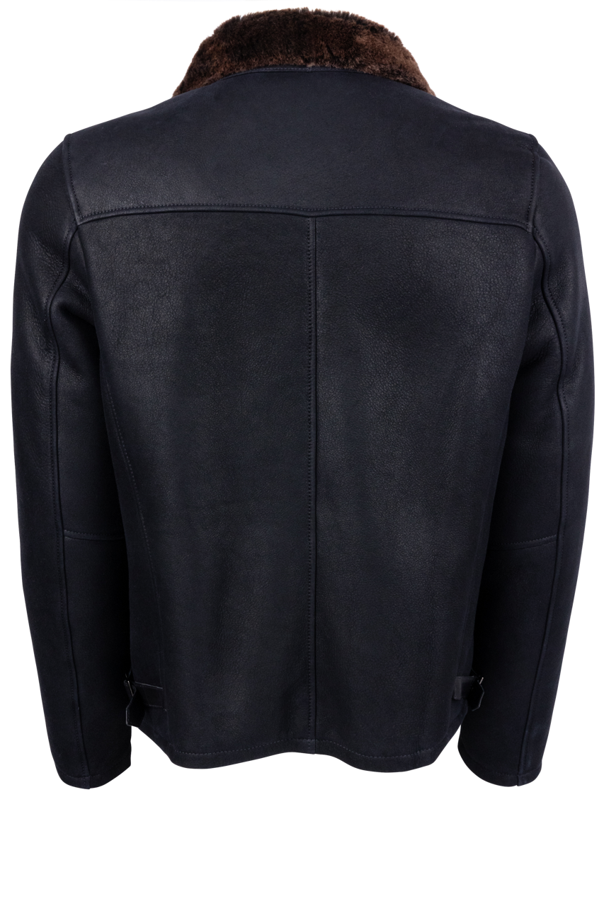 Pinto Ranch Zip Front Black Shearling Jacket