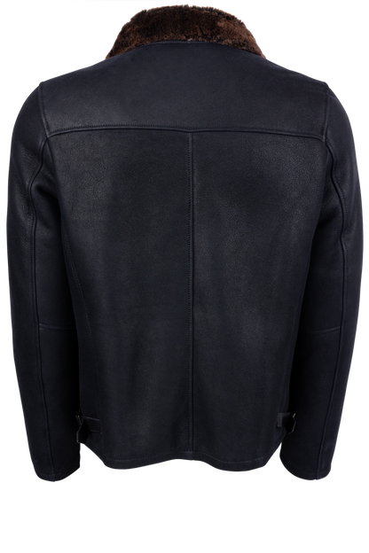 Pinto Ranch Zip Front Black Shearling Jacket