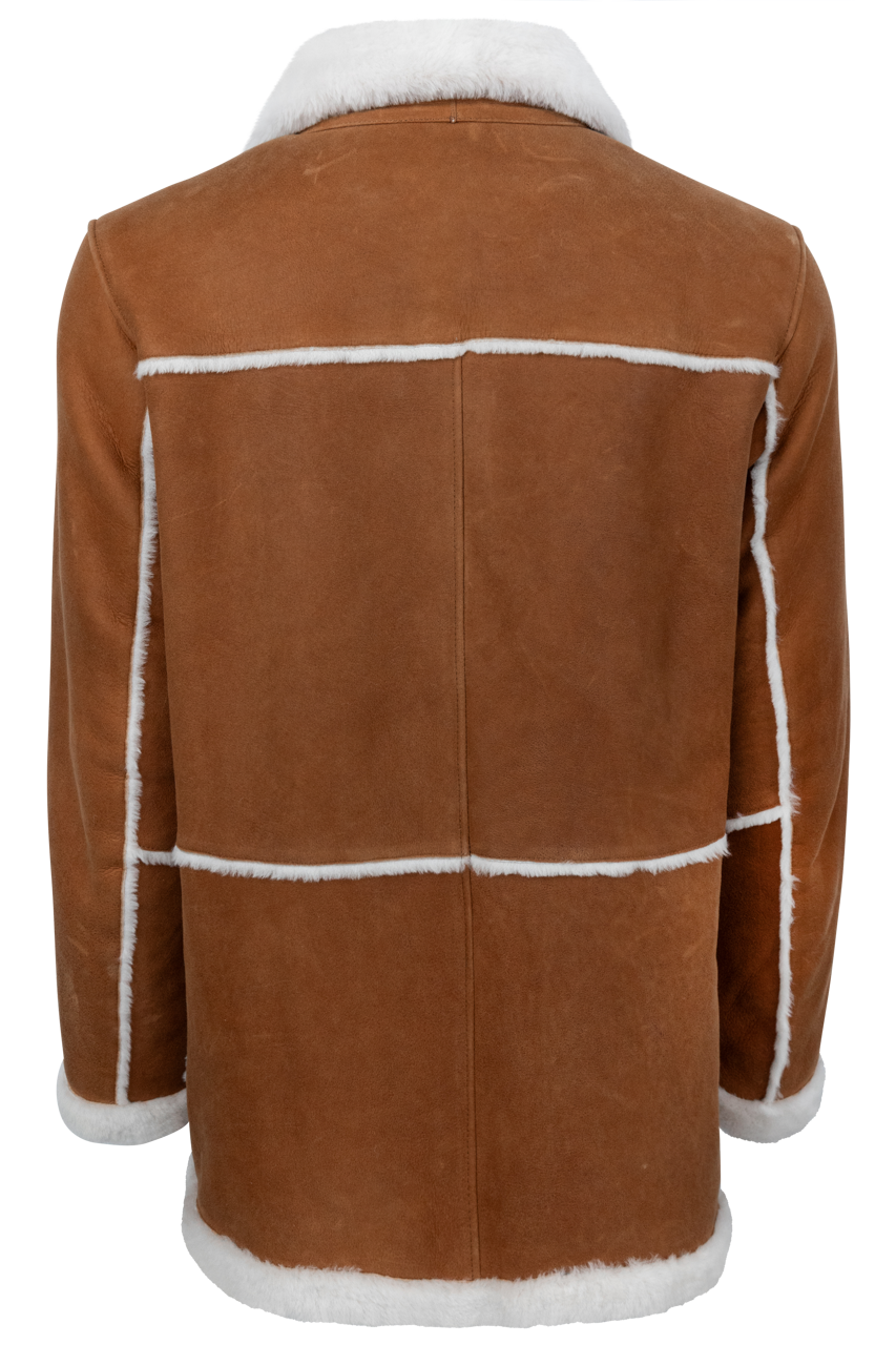 Pinto Ranch Whiskey Leather & Shearling Coat