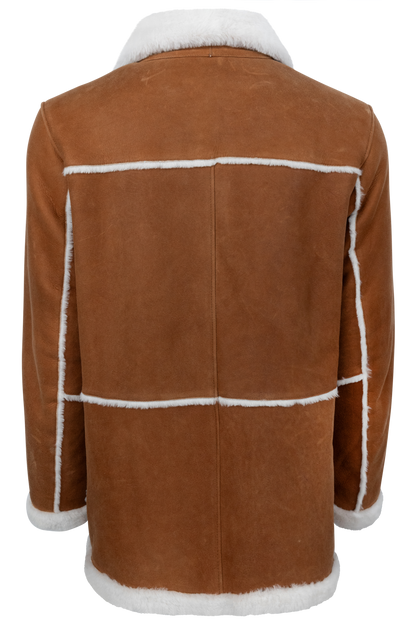 Pinto Ranch Whiskey Leather & Shearling Coat