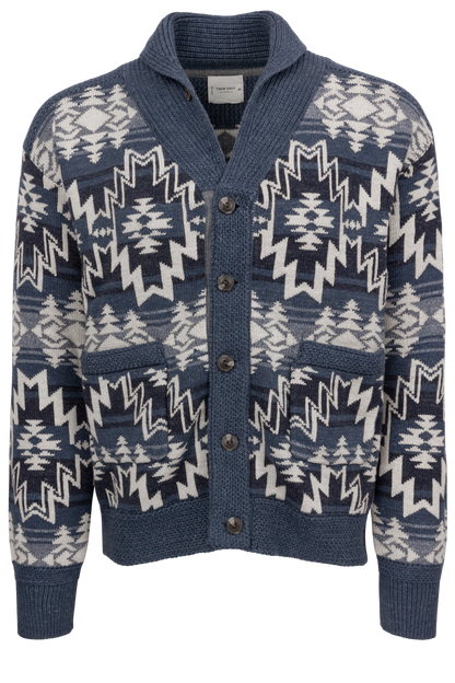 True Grit Aztec Print Knit Cardigan