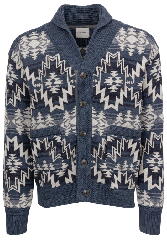 True Grit Aztec Print Knit Cardigan