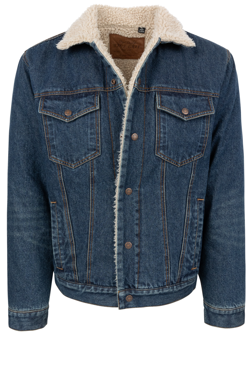 True Grit Freemont Sherpa-Lined Trucker Jacket