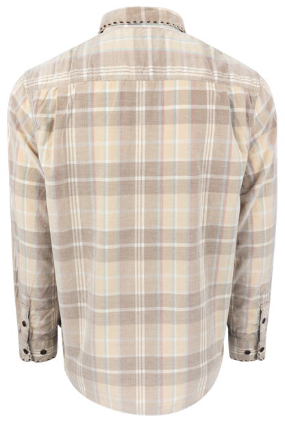 True Grit Canyon Cord Button-Front Shirt - Khaki