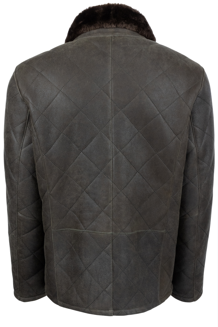 Pinto Ranch Olive Quilt Shearling Jacket