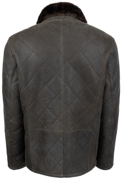 Pinto Ranch Olive Quilt Shearling Jacket