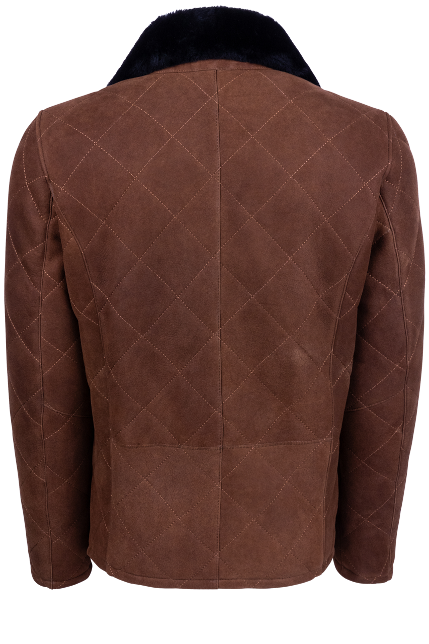 Pinto Ranch Brown Quilt Shearling Jacket