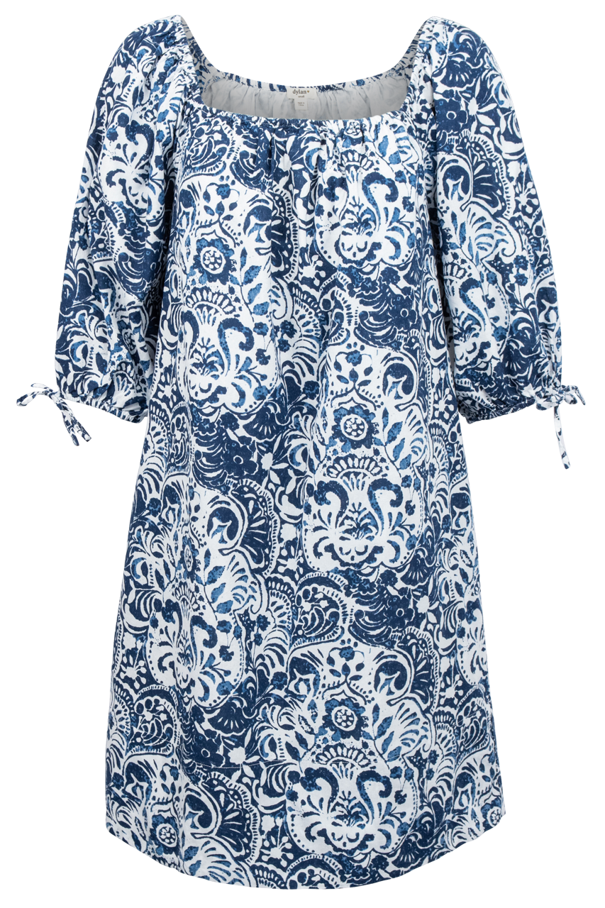 Dylan Blue Printed Mini Dress