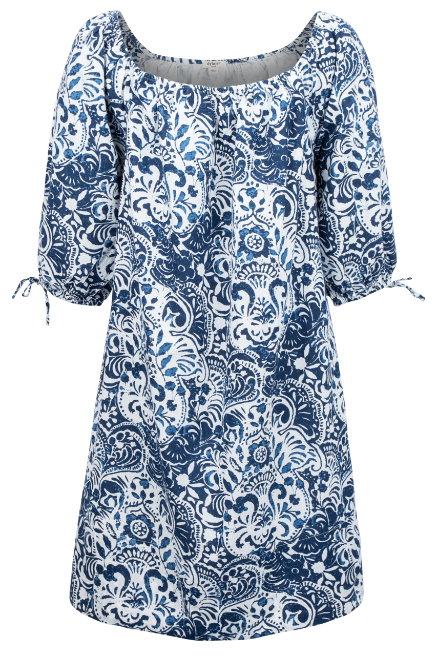 Dylan Blue Printed Mini Dress