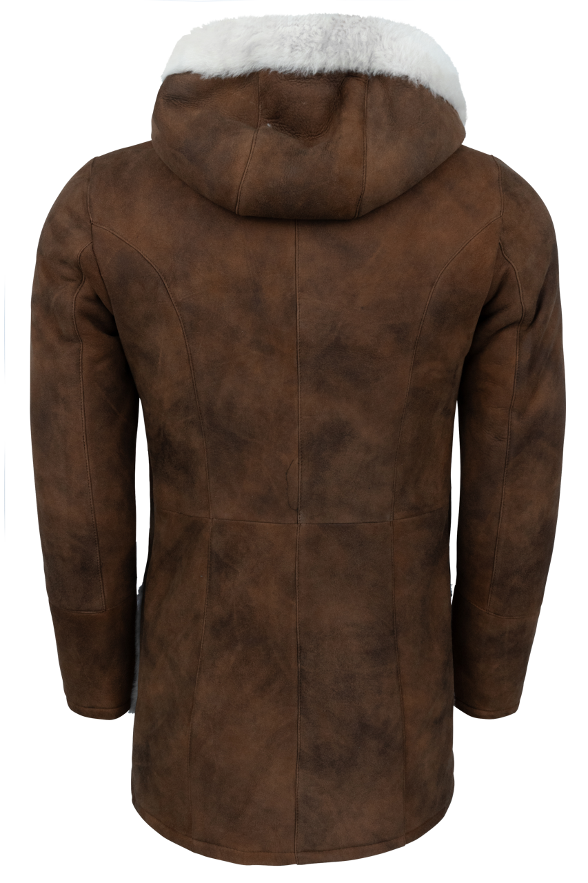 Pinto Ranch Shearling Hoodie Jacket - Dark Whiskey