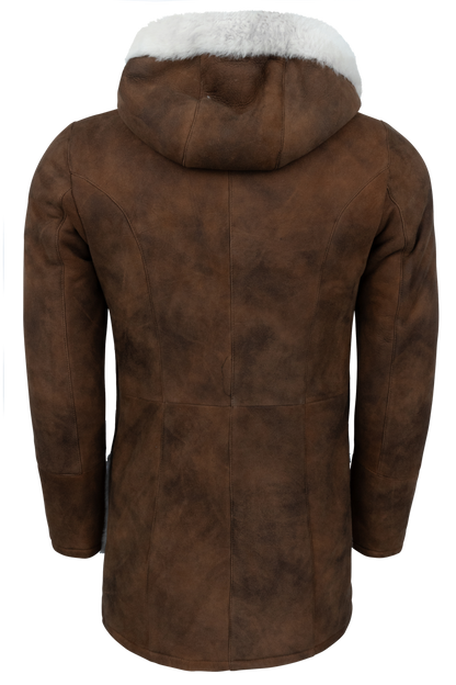 Pinto Ranch Shearling Hoodie Jacket - Dark Whiskey