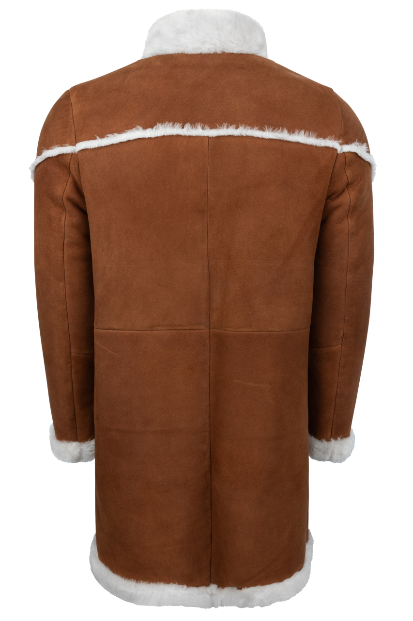 Pinto Ranch Brown & White Shearling Coat