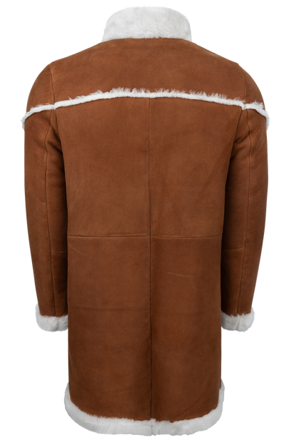 Pinto Ranch Brown & White Shearling Coat