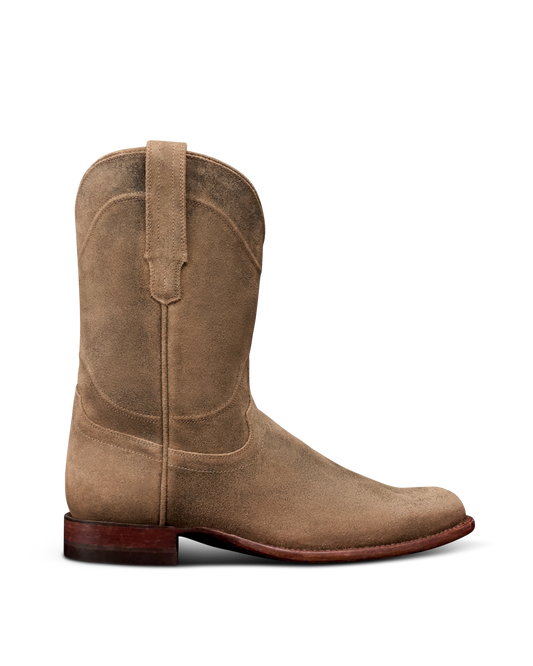 Tecovas Earl Suede Roper Boots - Gravel