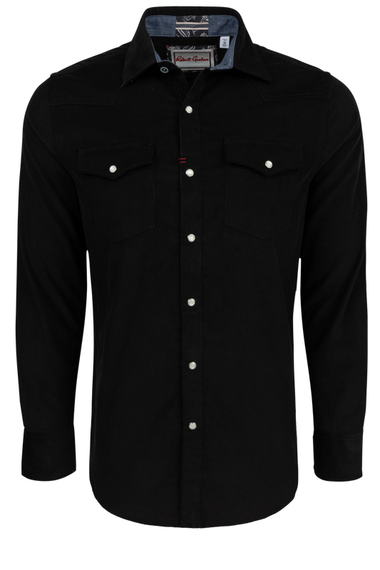 Robert Graham Wyatt Button-Front Shirt - Black
