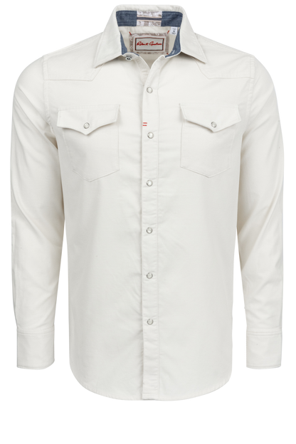 Robert Graham Wyatt Button-Front Shirt - Ivory