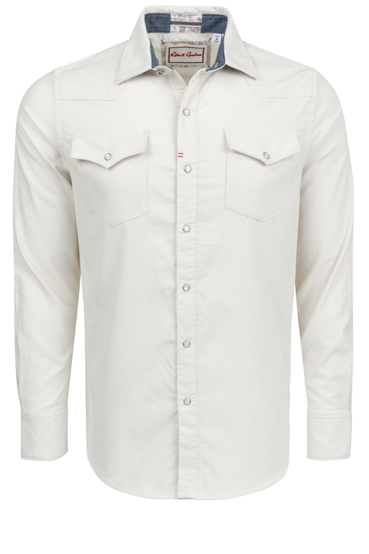 Robert Graham Wyatt Button-Front Shirt - Ivory