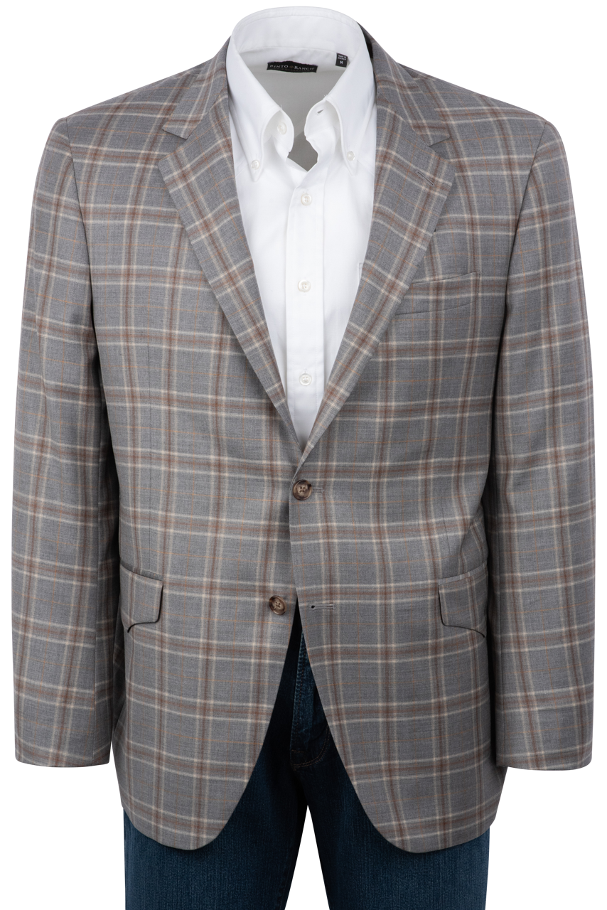 Coppley Tan Plaid Western Sport Coat | Pinto Ranch