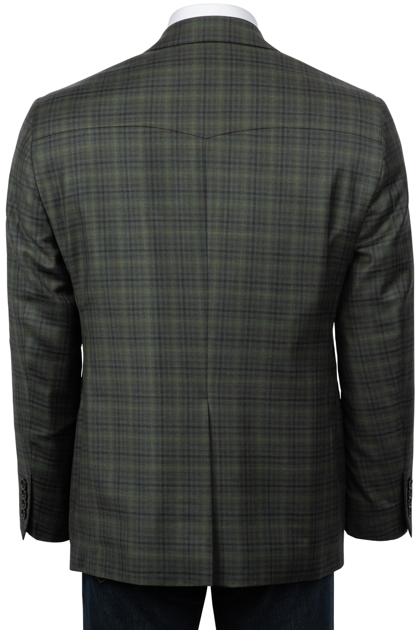 Green plaid sport on sale coat