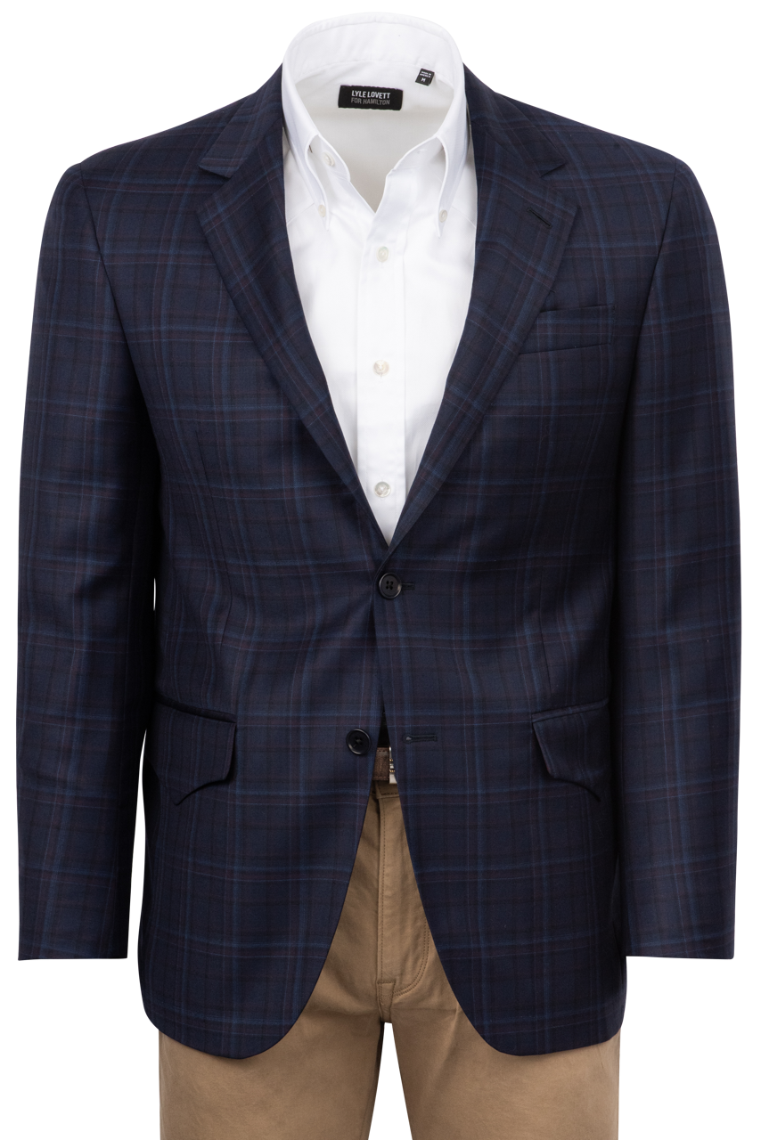 Pinto Ranch Navy Plaid Sport Coat