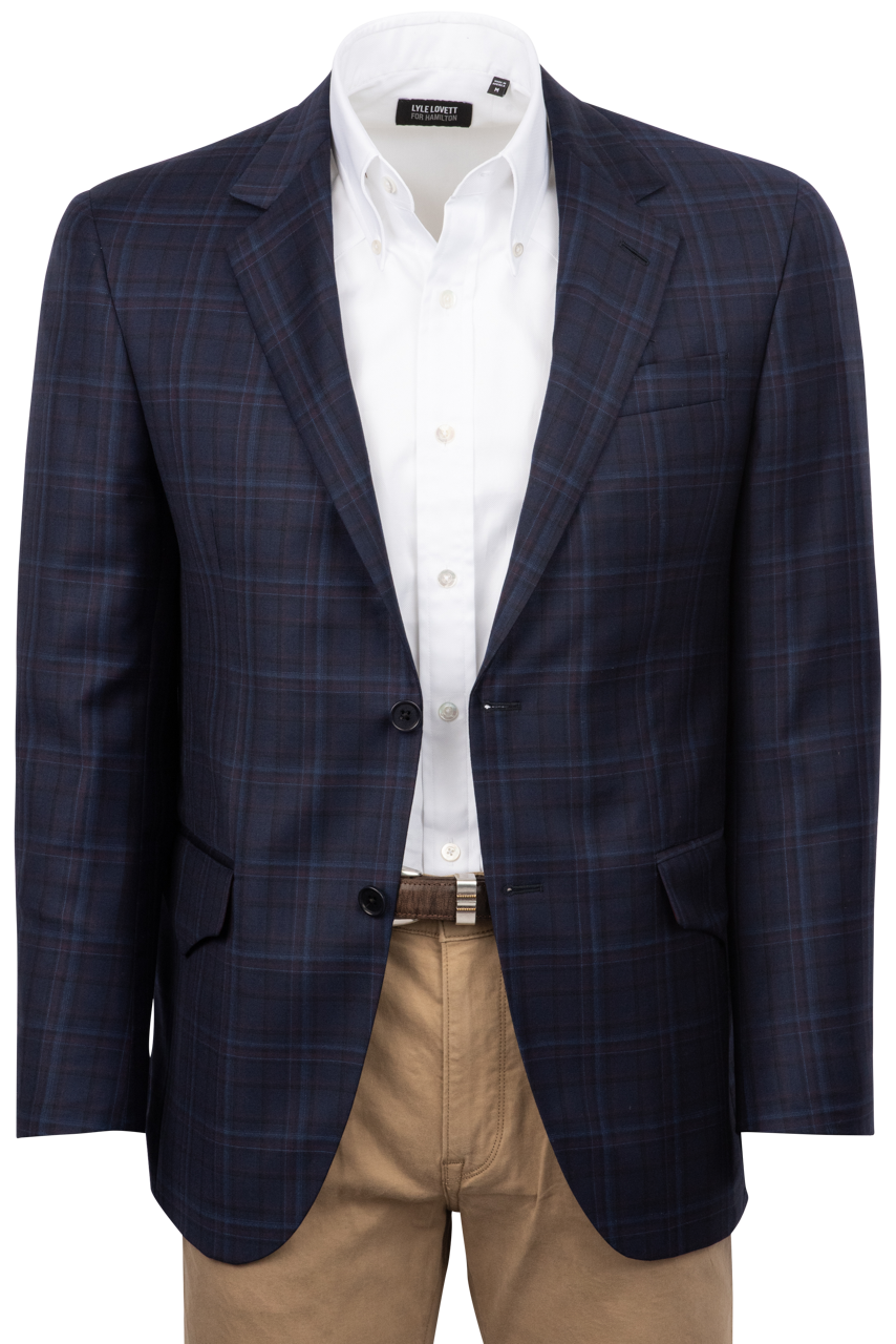 Pinto Ranch Navy Plaid Sport Coat