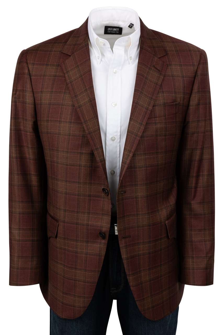 Pinto Ranch Rust Plaid Sport Coat