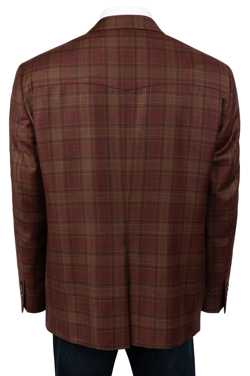 Pinto Ranch Rust Plaid Sport Coat