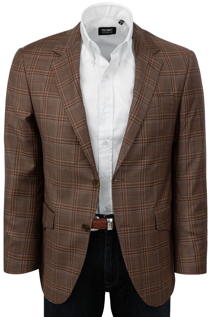 Pinto Ranch Tan & Brown Plaid Western Sport Coat | Pinto Ranch